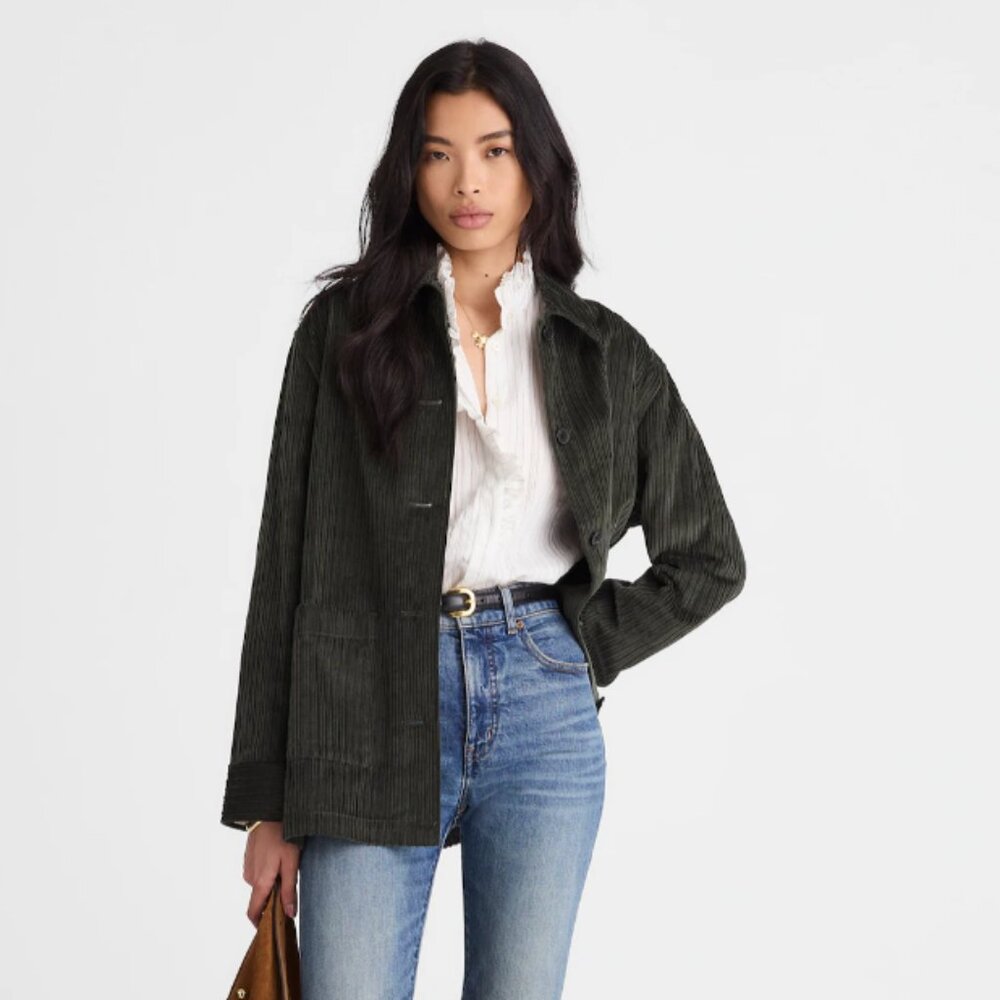 New with Tags Madewell Green Corduroy Chore Jacket
